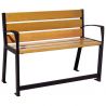 Banc senior eco-resp silaos 6 lames chêne clair sans accoudoirs lg 1200 mm noir