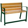 Banc senior eco-resp silaos 6 lames chêne clair sans accoudoirs lg 1200 mm vert