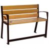 Banc senior eco-resp silaos 6 lames chêne clair sans accoudoirs lg 1200 mm marron