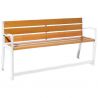 Banc senior eco-resp silaos 6 lames chêne clair sans accoudoirs lg 1800 mm blanc