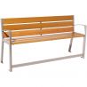 Banc senior eco-resp silaos 6 lames chêne clair sans accoudoirs lg 1800 mm gris