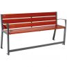 Banc senior eco-resp silaos 6 lames acajou sans accoudoirs lg 1800 mm gris procity