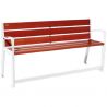 Banc senior eco-resp silaos 6 lames acajou sans accoudoirs lg 1800 mm blanc