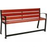 Banc senior eco-resp silaos 6 lames acajou sans accoudoirs lg 1800 mm noir