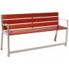 Banc senior eco-resp silaos 6 lames acajou sans accoudoirs lg 1800 mm gris