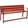 Banc senior eco-resp silaos 6 lames acajou sans accoudoirs lg 1800 mm bordeaux