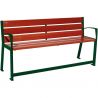 Banc senior eco-resp silaos 6 lames acajou sans accoudoirs lg 1800 mm vert