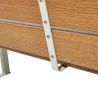 Banc senior eco-resp silaos 6 lames acajou sans accoudoirs lg 1800 mm fixation centrale dossier