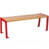 Banquette Procity Silaos chêne clair 120 cm rouge