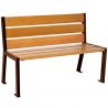 Banc acier et chêne clair 120 cm SILAOS corten