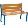 Banc acier et chêne clair 120 cm SILAOS bleu