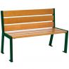 Banc acier et chêne clair 120 cm SILAOS vert