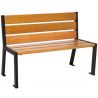 Banc acier et chêne clair 120 cm SILAOS noir