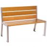 Banc acier et chêne clair 120 cm SILAOS gris