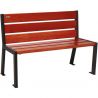 Banc acier et acajou 120 cm SILAOS noir