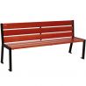 Banc public acier et acajou 180 cm SILAOS noir