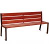 Banc public acier et acajou 180 cm SILAOS corten