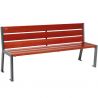 Banc public acier et acajou 180 cm SILAOS gris anthracite