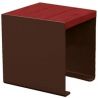 Banquette publique bois lasuré acajou et acier 45 cm KUB marron