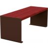 Banquette publique bois lasuré acajou et acier 120 cm KUB marron