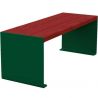 Banquette publique bois lasuré acajou et acier 120 cm KUB vert