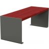 Banquette publique bois lasuré acajou et acier 120 cm KUB gris anthracite