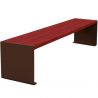 Banquette publique bois lasuré acajou et acier 180 cm KUB marron