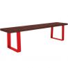 Banquette publique plastique recyclé et acier 180 cm RIGA rouge