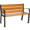 Banc acier et chêne clair avec accoudoirs 120 cm SILAOS noir