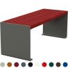 Banquette publique bois lasuré acajou et acier 120 cm KUB