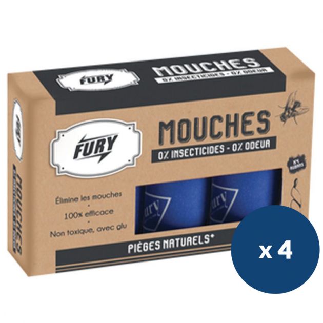 Ruban attrape mouche écologique Fury x 4