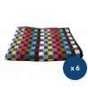 Torchonsmulticolores coton - lot de 6