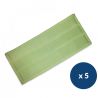 Frange lave-vitres microfibres 24 cm Glass Mop Velcro système Cleano - Lot de 5