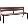 Banc public plastique recyclé et acier 180 cm corten