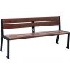 Banc public plastique recyclé et acier 180 cm noir