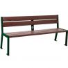 Banc public plastique recyclé et acier 180 cm vert