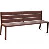 Banc urbain plastique recyclé et acier 180 cm corten