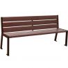 Banc urbain plastique recyclé et acier 180 cm marron