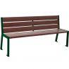 Banc urbain plastique recyclé et acier 180 cm vert