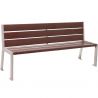 Banc urbain plastique recyclé et acier 180 cm gris