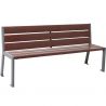 Banc urbain plastique recyclé et acier 180 cm gris anthracite