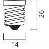 Lampe 5W E14 LED UVA Syltrap dimensions