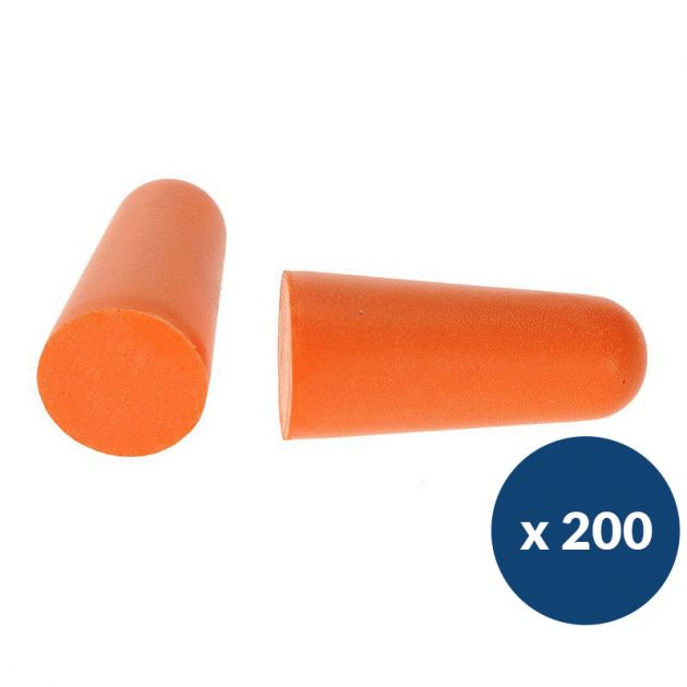 Bouchon d'oreille anti bruit en mousse jetable x 200