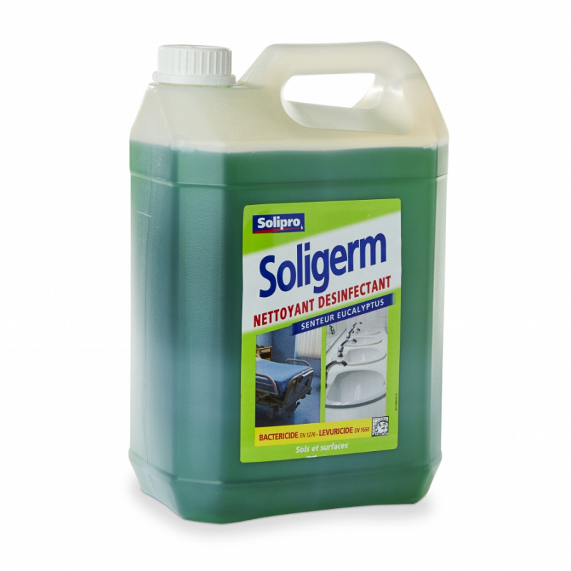 Détergent désinfectant bactéricide sols et surfaces Soligerm