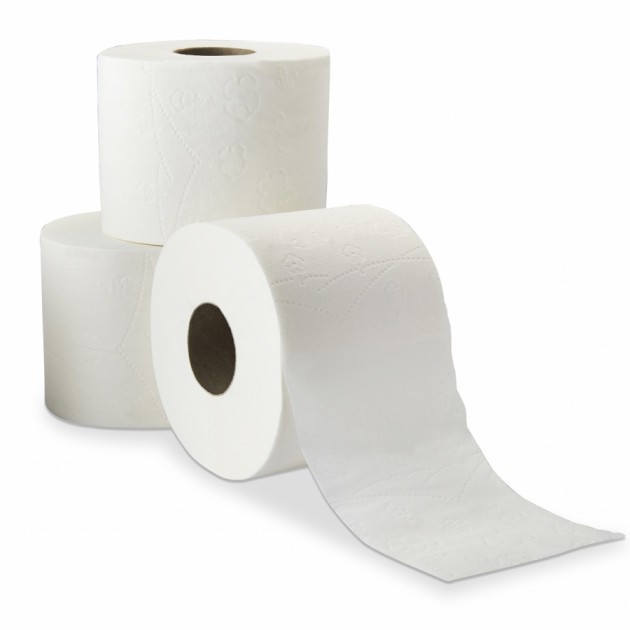 Lot de 12 rouleaux papier toilette blanc