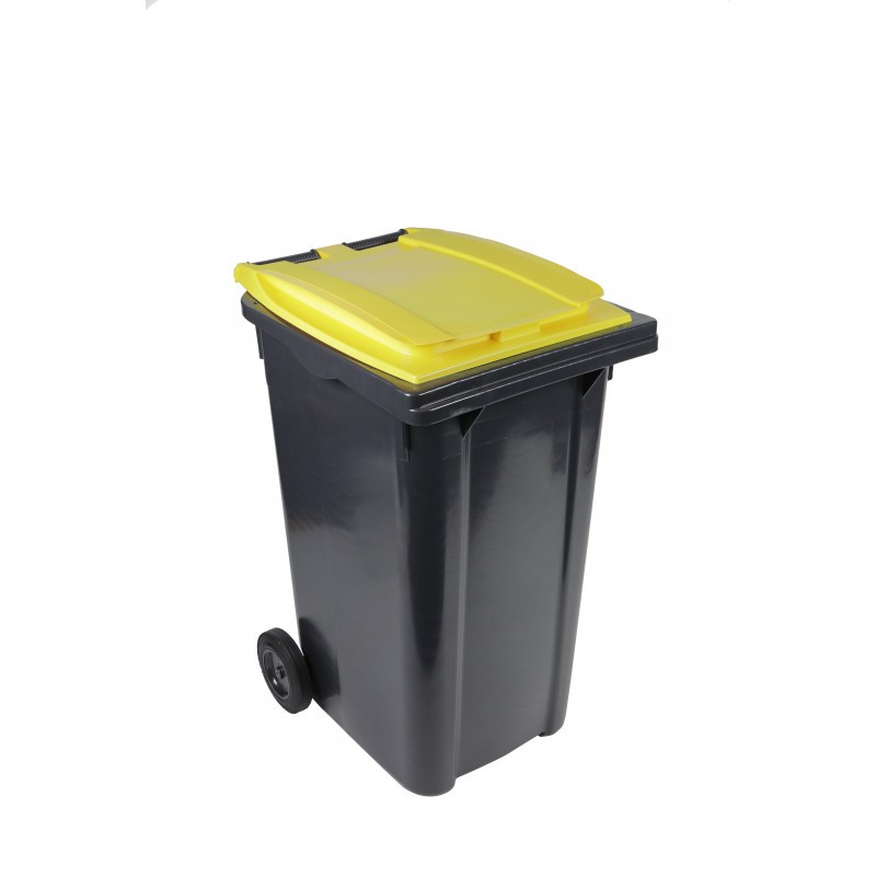 Conteneur à déchets 240 L bleu - 1067 x 580 x 730 mm - Poubelle à roulettes  extérieur - Idéal pour le tri - Poubelle grande contenance - Conteneur à  ordures : : Cuisine et Maison