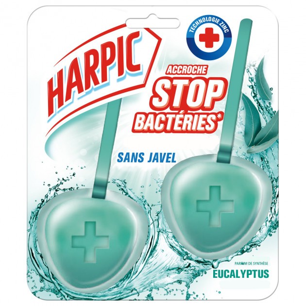 Harpic Blocs cuvette WC anti-tartre et désodorisant Eau Bleue (lot de 2) -  Produits Nettoyage Salles de Bainfavorable à acheter dans notre magasin