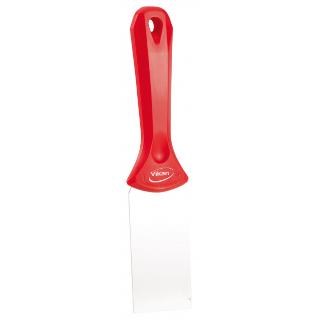 Spatule alimentaire lame inox 50 mm rouge