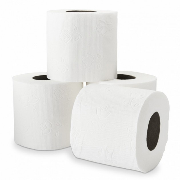 Papier toilette 2 épaisseurs blanc 100% ouate 144 feuilles